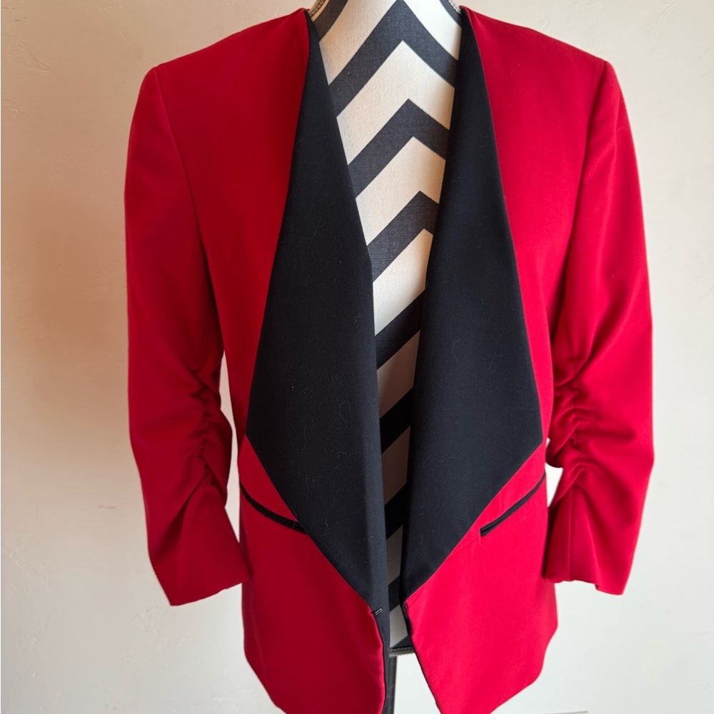 Nine West Red and Black Blazer with Lining